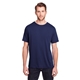 aerial view a classic navy core365 adult tall fusion chromasoft(tm) performance t - shirt, image 1 of 6