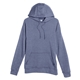 aerial view a heather denim lane seven - french terry pullover hooded sweatshirt, image 1 of 5