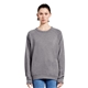 aerial view a heather graphite lane seven unisex french terry crewneck sweatshirt, image 1 of 5