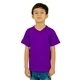 aerial view a purple shaka wear youth v - neck t - shirt, image 1 of 3