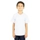 aerial view a white shaka wear youth v - neck t - shirt, image 1 of 3