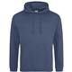 aerial view a airforce blue awdis college hooded sweatshirt, image 1 of 2