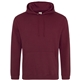 aerial view a burgundy awdis college hooded sweatshirt, image 1 of 2