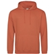 aerial view a burnt orange awdis college hooded sweatshirt, image 1 of 2