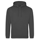aerial view a steel grey awdis college hooded sweatshirt, image 1 of 2