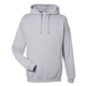 aerial view a heather grey awdis college hooded sweatshirt, image 1 of 4