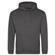 aerial view a charcoal awdis college hooded sweatshirt, image 1 of 2