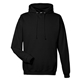aerial view a jet black awdis college hooded sweatshirt, image 1 of 4