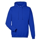 aerial view a royal blue awdis college hooded sweatshirt, image 1 of 4