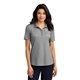 aerial view a charcoal heather port authority(r) womens fine pique blend polo, image 1 of 5