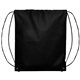 a black sustainable drawstring bag