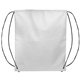 aerial view a white sustainable drawstring bag, image 1 of 2