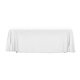 aerial view a white import 6 open - back full - color drape table throw, image 1 of 2