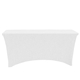 aerial view a white import 8 stretch full color table throw, image 1 of 2