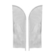 aerial view a white import 15 single - sided feather flag with ground spike, image 1 of 2