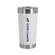 aerial view a white 20 oz daytona double - wall stainless steel tumbler, image 1 of 4