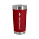 aerial view a red 20 oz daytona double - wall stainless steel tumbler, image 1 of 4
