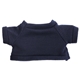 aerial view a navy blue 6 plush teddy bear with t - shirt, image 1 of 3