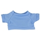 aerial view a baby blue 6 plush teddy bear with t - shirt, image 1 of 5