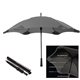aerial view a gray the blunt stick umbrella 47 grayaerodynamic aluminum canopy wind weather, image 1 of 3