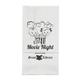 aerial view a white durable paper popcorn bag with serrated top, image 1 of 8