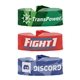 a group of 3/4 dye - sublimated elastic fold - over wristband