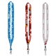 a group of 3/4 dye - sublimated lanyard with silver tone metal crimp split ring