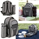 a group of wine picnic cooler backpack for four + fleece blanket
