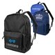 a group of promo polyester backpack with mesh pocket
