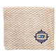 aerial view a cream two - tone wave flannel blanket, image 1 of 5