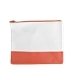 a white/orange durable canvas multi - use pouch