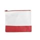 a white/red durable canvas multi - use pouch