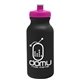a black bottle & hot pink lid 20 oz the omni color bike bottle with push pull lid