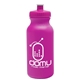 aerial view a fuchsia bottle & hot pink lid 20 oz the omni color bike bottle with push pull lid, image 1 of 2