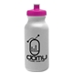 aerial view a granite bottle & hot pink lid 20 oz the omni color bike bottle with push pull lid, image 1 of 2