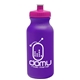 aerial view a violet bottle & hot pink lid 20 oz the omni color bike bottle with push pull lid, image 1 of 2