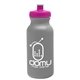 a silver gray bottle & hot pink lid 20 oz the omni color bike bottle with push pull lid