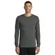 aerial view a anthracite nike dri - fit cotton / poly long sleeve tee, image 1 of 6