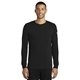 aerial view a black nike dri - fit cotton / poly long sleeve tee, image 1 of 6