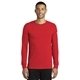 aerial view a university red nike dri - fit cotton / poly long sleeve tee, image 1 of 6