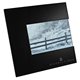 a black black square wide border horizontal metal frame for 4x6 photo