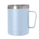 aerial view a light blue 12 oz concord mug staineless steel w powder finish, image 1 of 2