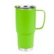 aerial view a lime green 30 oz lisbon stainless steel tumbler, image 1 of 3