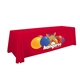 a cherry-pms 1795 8 serged open - back polyester standard table throw