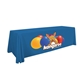 a cobalt-pms 7683 8 serged open - back polyester standard table throw