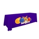 a purple- violet 8 serged open - back polyester standard table throw