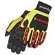 a hi-vis yellow/black/orange striker x premium 3m thinsulated raotex(r) waterproof lining impact glove
