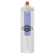 a clear body & orange lid & blue infuser laguna 32 oz pet bottle with flip spout infuser