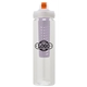 a clear body & orange lid & purple infuser laguna 32 oz pet bottle with flip spout infuser