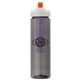 a smoke body & orange lid & purple infuser laguna 32 oz pet bottle with flip spout infuser